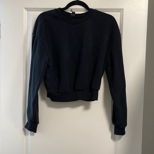 Black crop top sweater